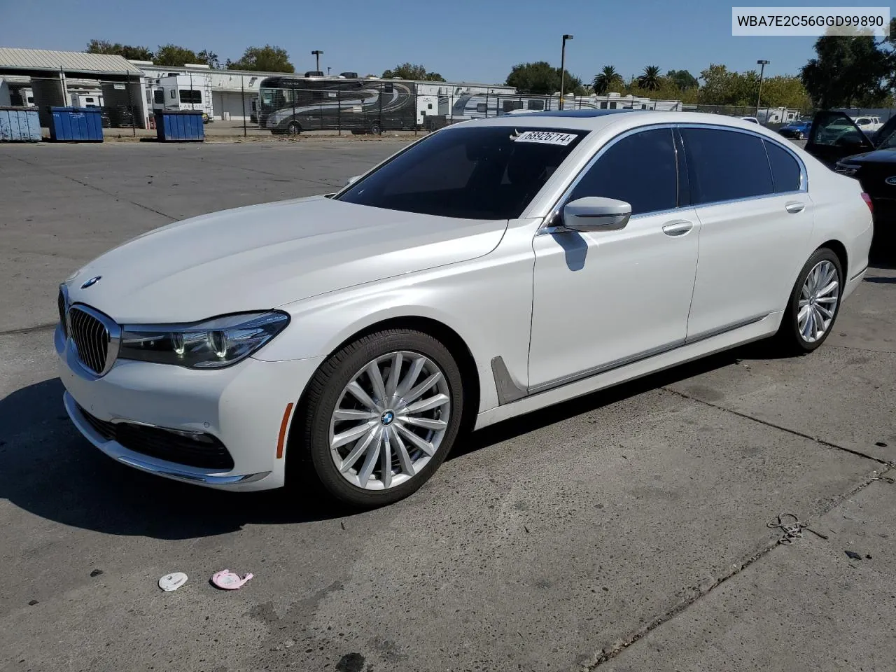 2016 BMW 740 I VIN: WBA7E2C56GGD99890 Lot: 68926714