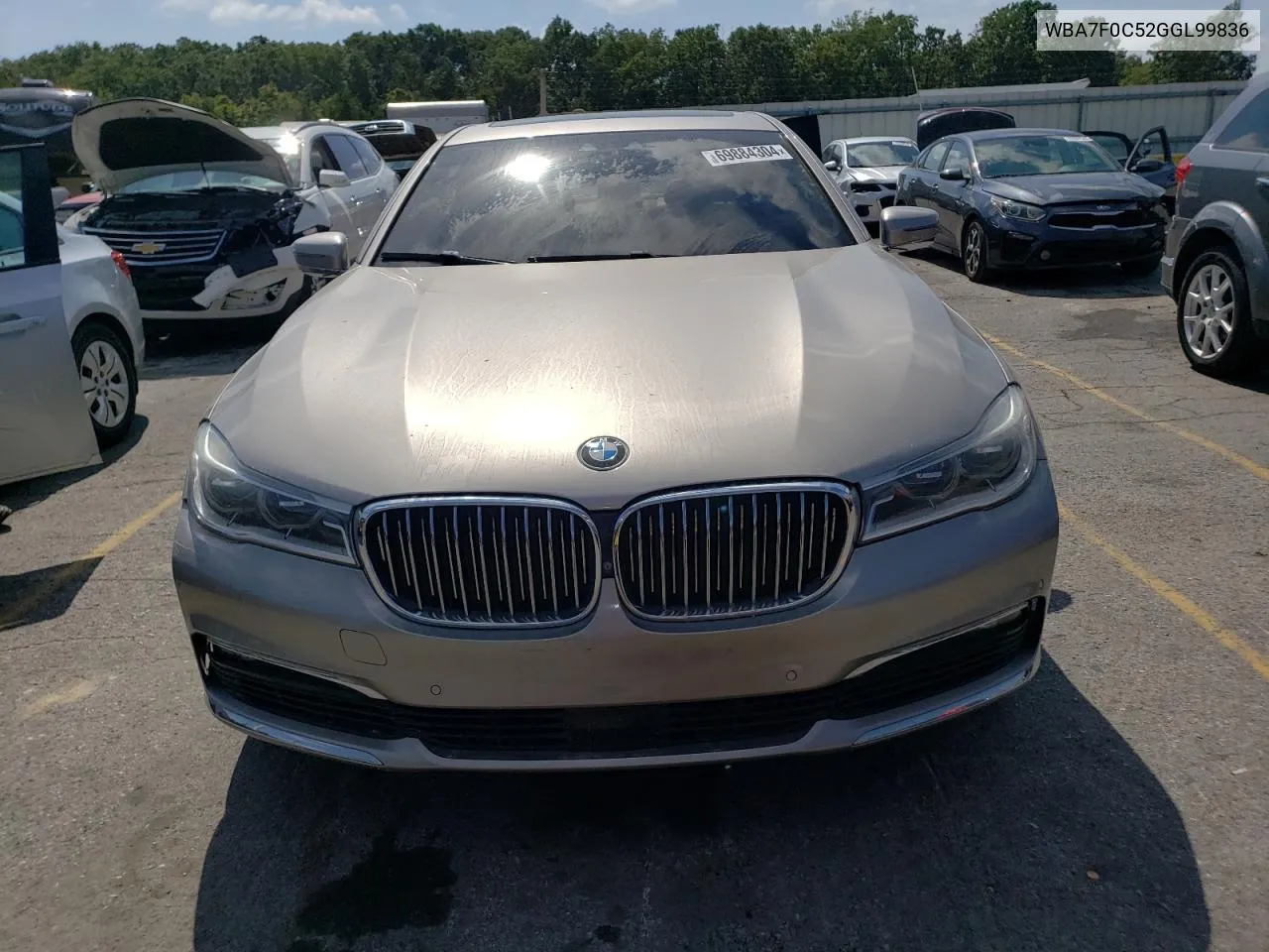 2016 BMW 750 I VIN: WBA7F0C52GGL99836 Lot: 69884304