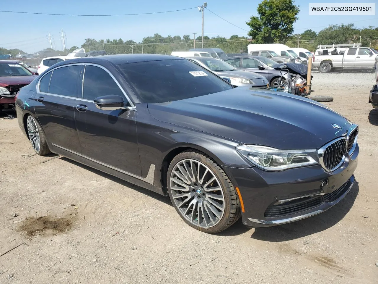 2016 BMW 750 Xi VIN: WBA7F2C52GG419501 Lot: 70319534