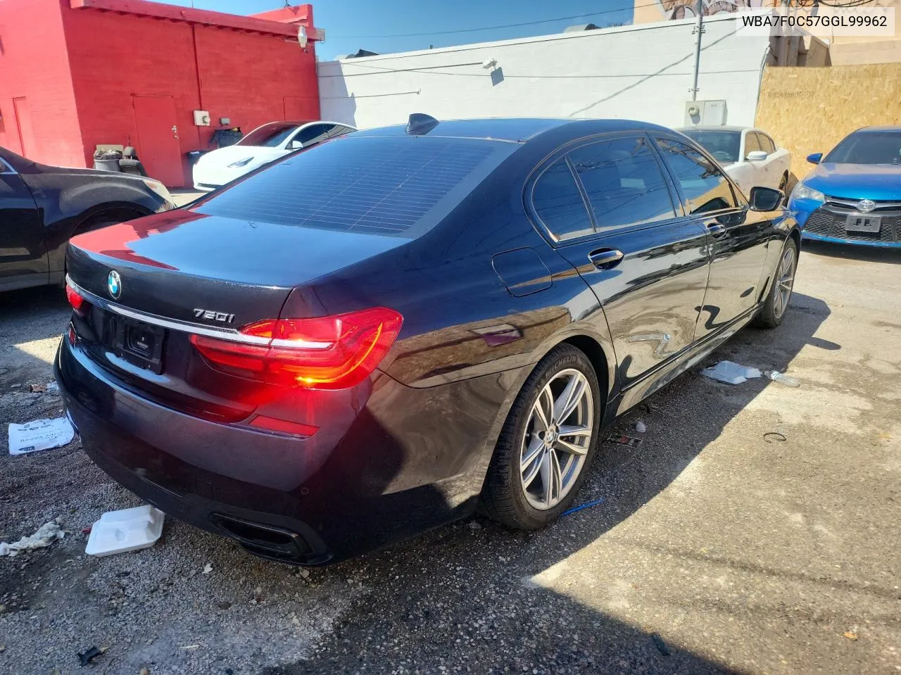 2016 BMW 750 I VIN: WBA7F0C57GGL99962 Lot: 72843134