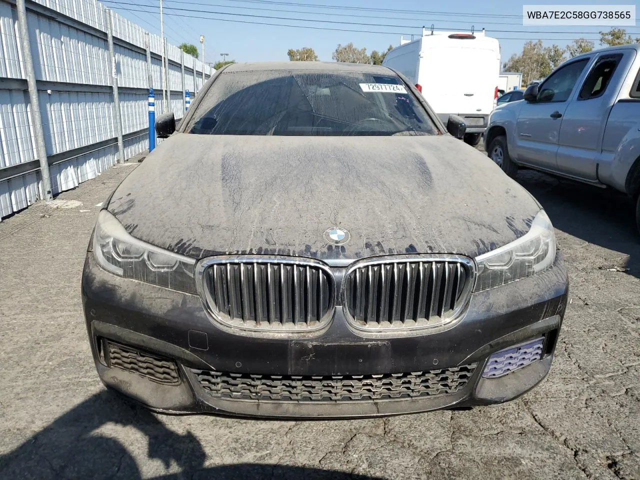 2016 BMW 740 I VIN: WBA7E2C58GG738565 Lot: 72977724