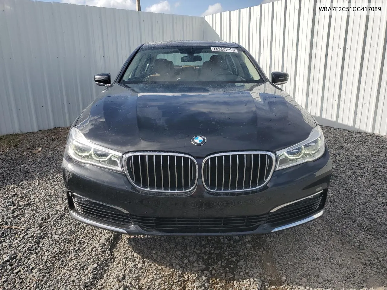 2016 BMW 750 Xi VIN: WBA7F2C51GG417089 Lot: 73948504