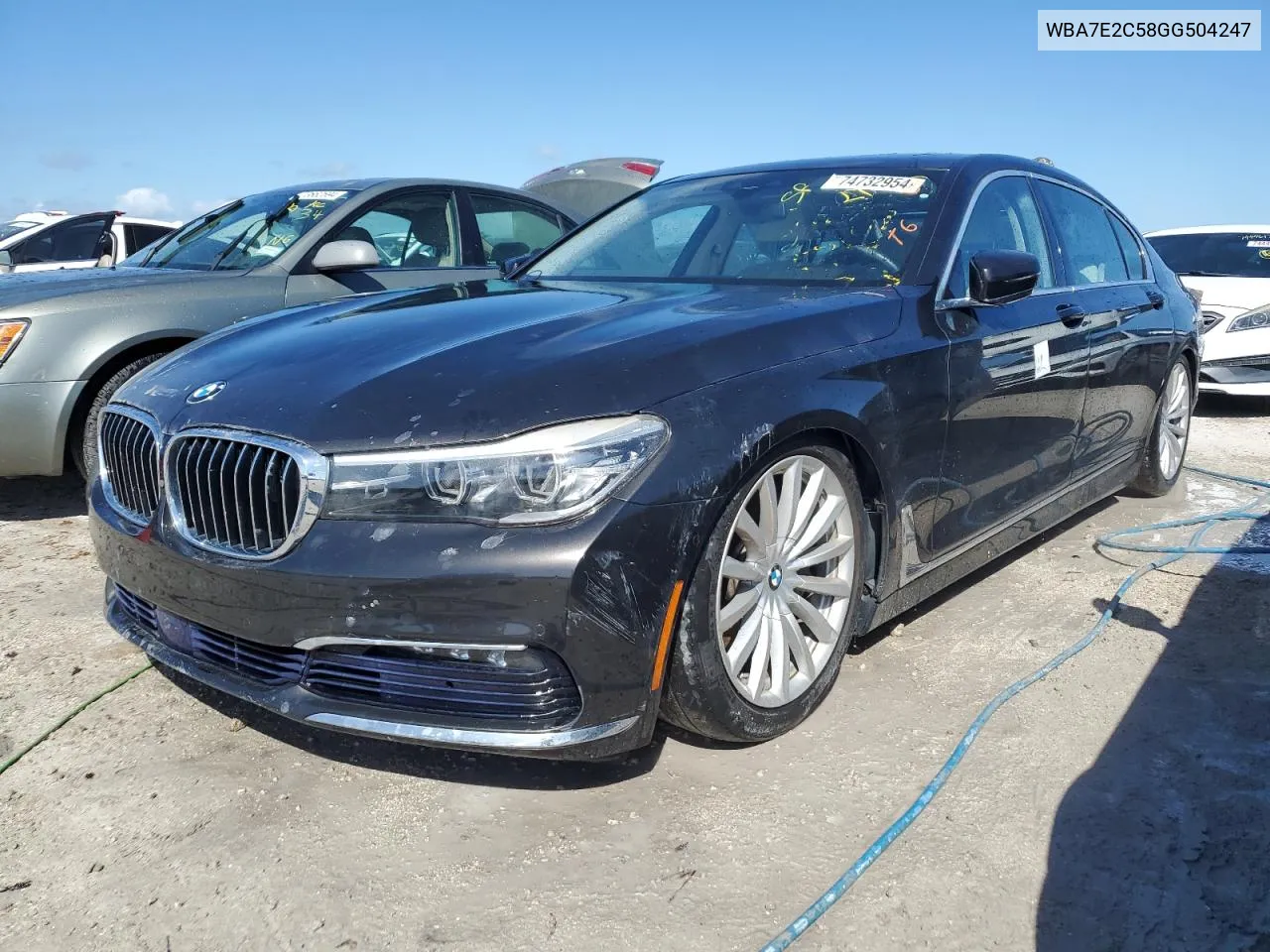 2016 BMW 740 I VIN: WBA7E2C58GG504247 Lot: 74732954