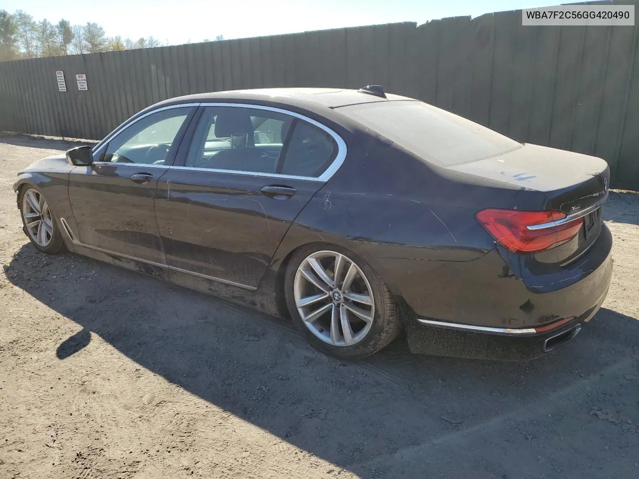 WBA7F2C56GG420490 2016 BMW 750 Xi