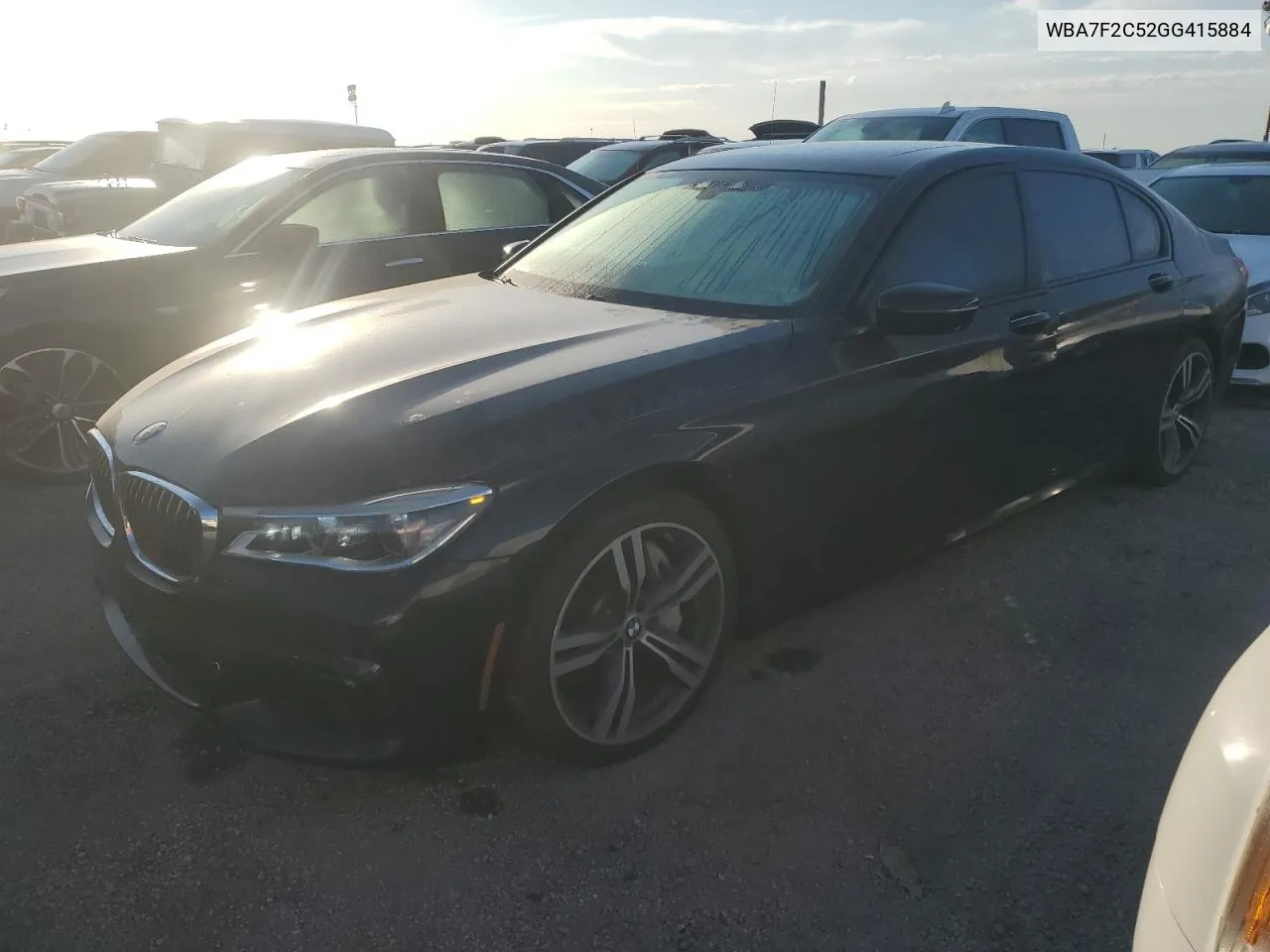 2016 BMW 750 Xi VIN: WBA7F2C52GG415884 Lot: 76187404