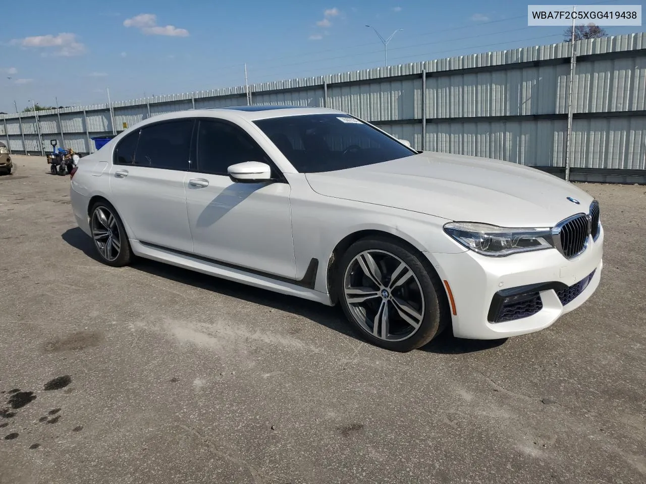 2016 BMW 750 Xi VIN: WBA7F2C5XGG419438 Lot: 76307034