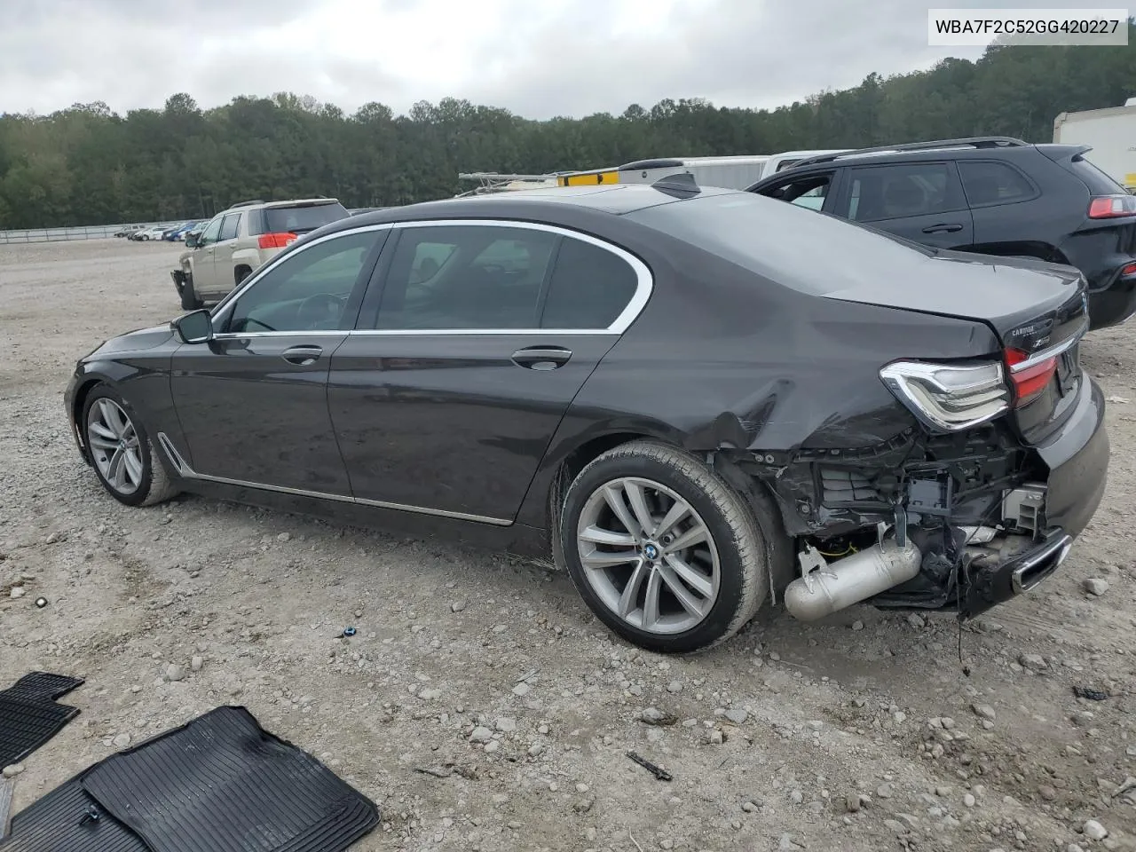 2016 BMW 750 Xi VIN: WBA7F2C52GG420227 Lot: 79474304