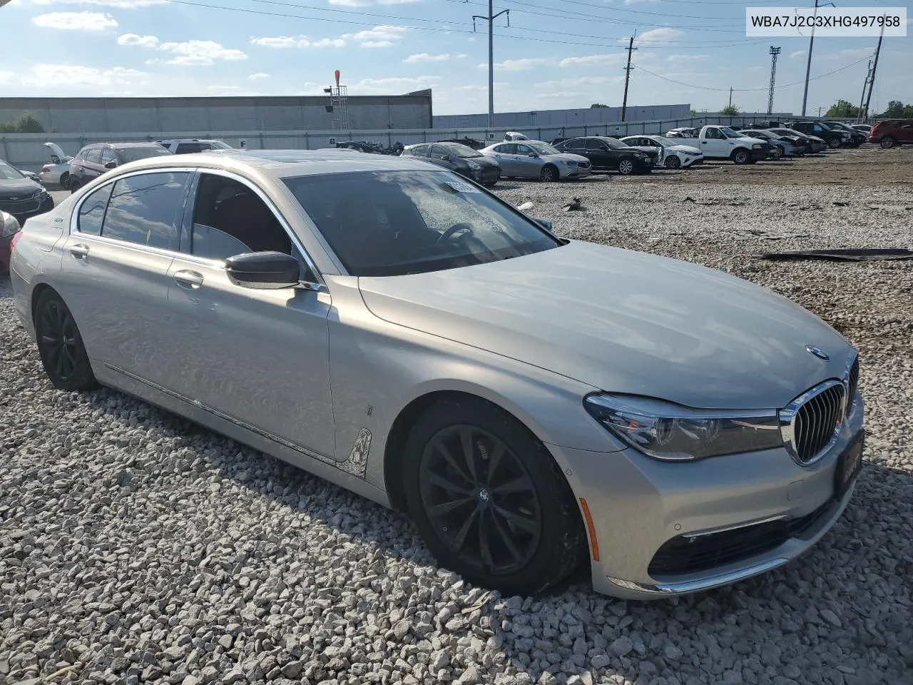 2017 BMW 740 Xe VIN: WBA7J2C3XHG497958 Lot: 58203604