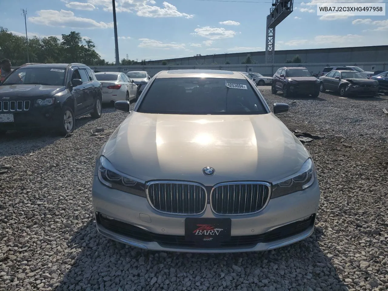 2017 BMW 740 Xe VIN: WBA7J2C3XHG497958 Lot: 58203604