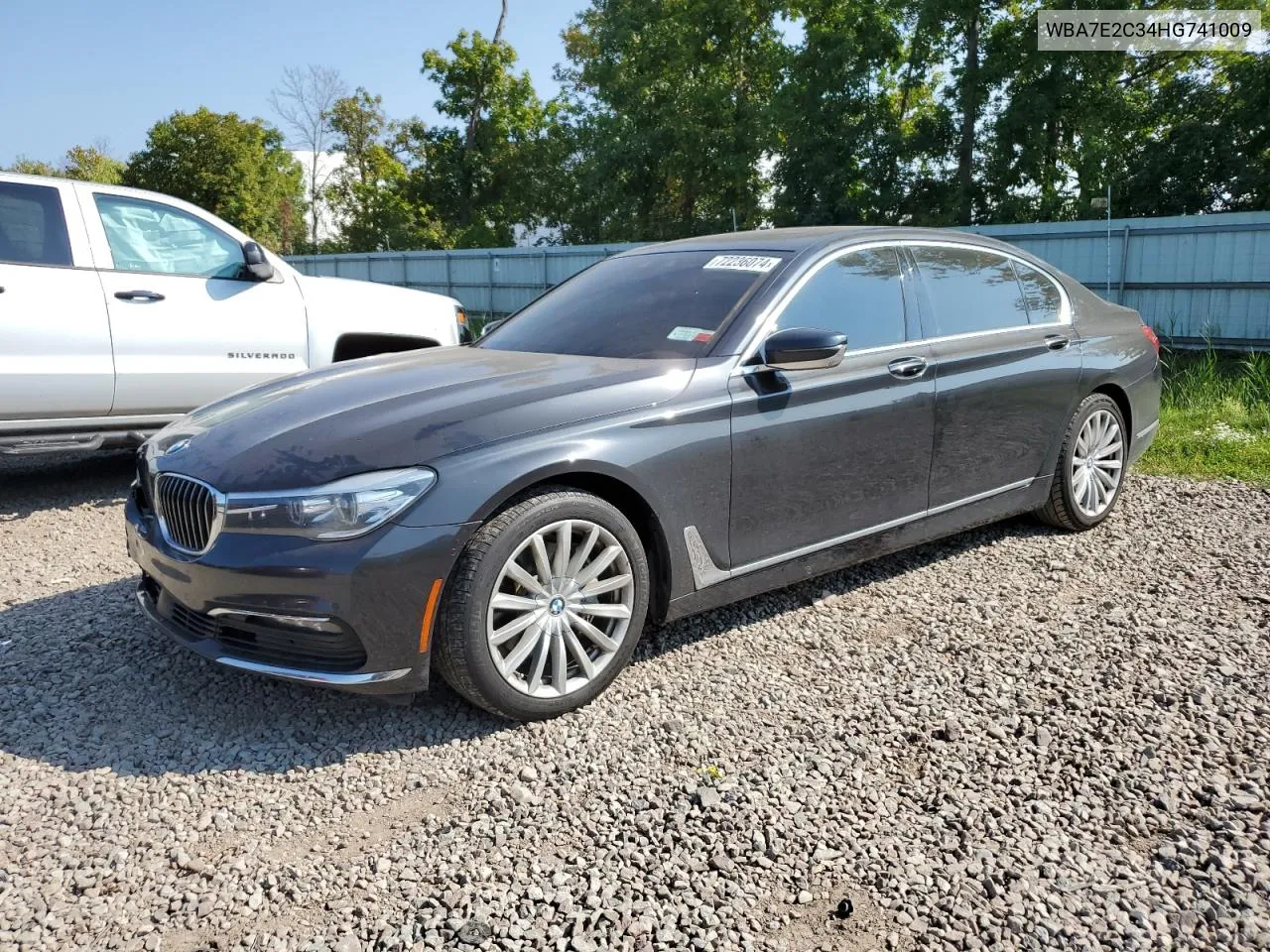 2017 BMW 740 I VIN: WBA7E2C34HG741009 Lot: 72236074