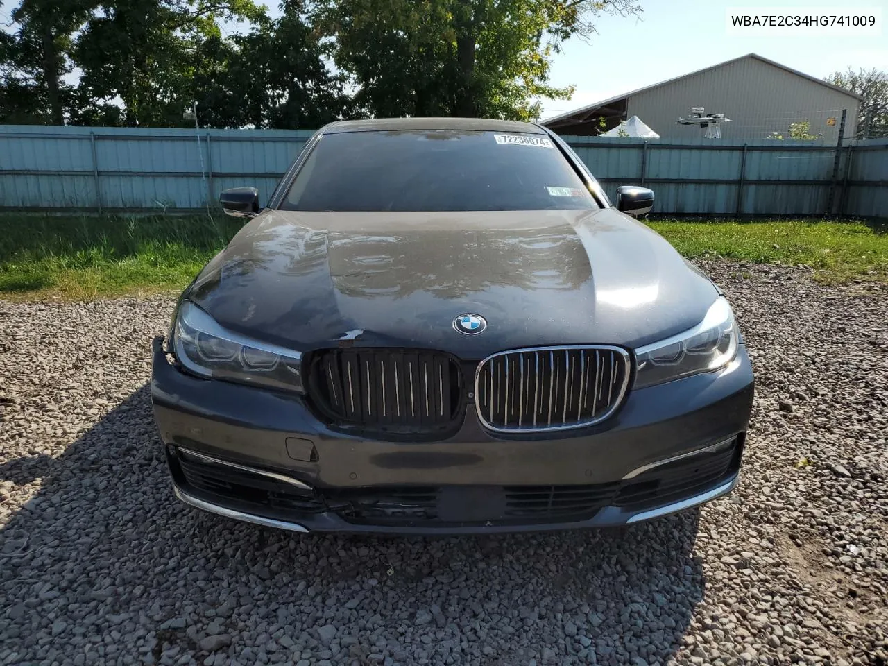 2017 BMW 740 I VIN: WBA7E2C34HG741009 Lot: 72236074