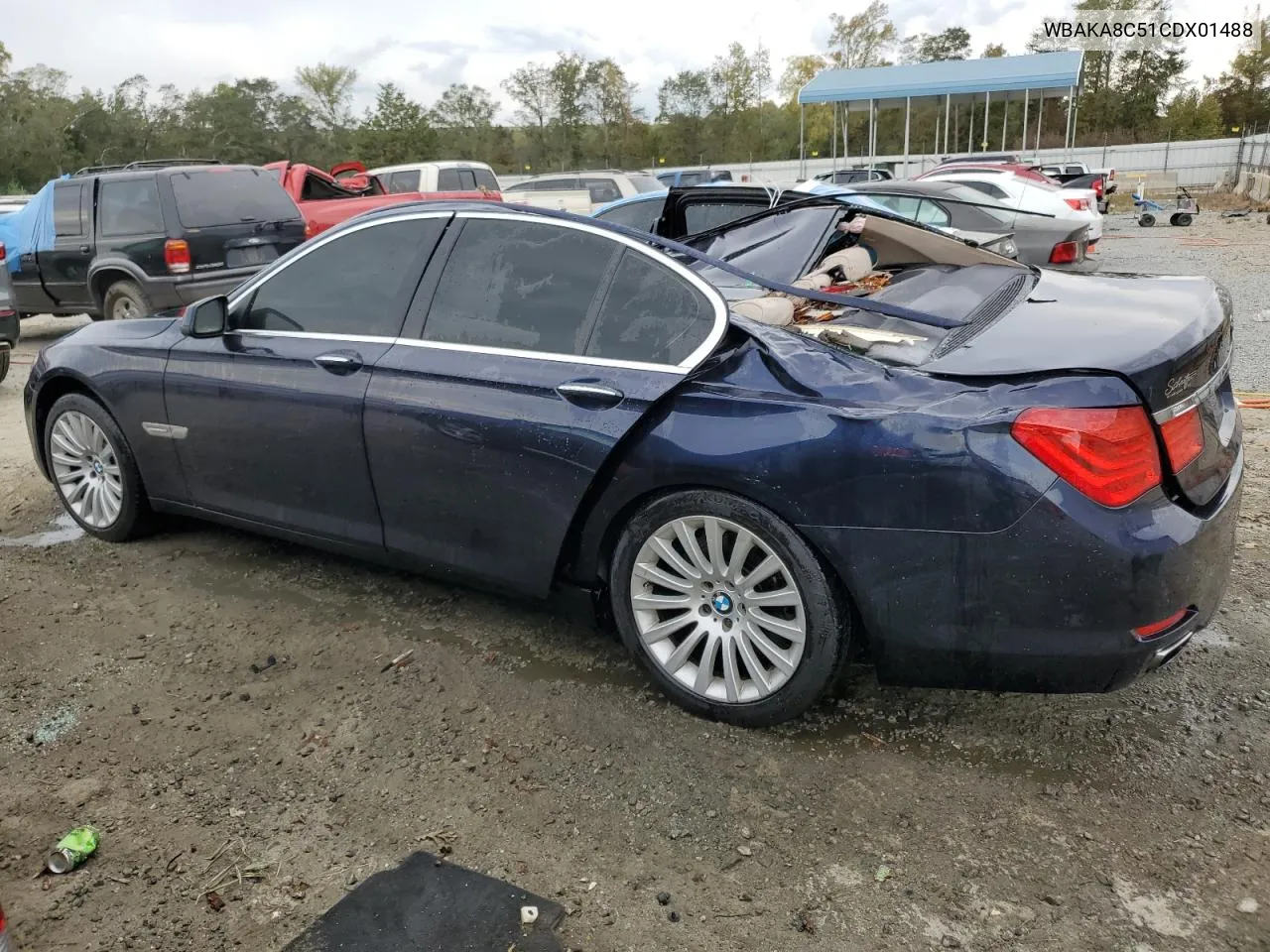 2017 BMW 750 I VIN: WBAKA8C51CDX01488 Lot: 74605634