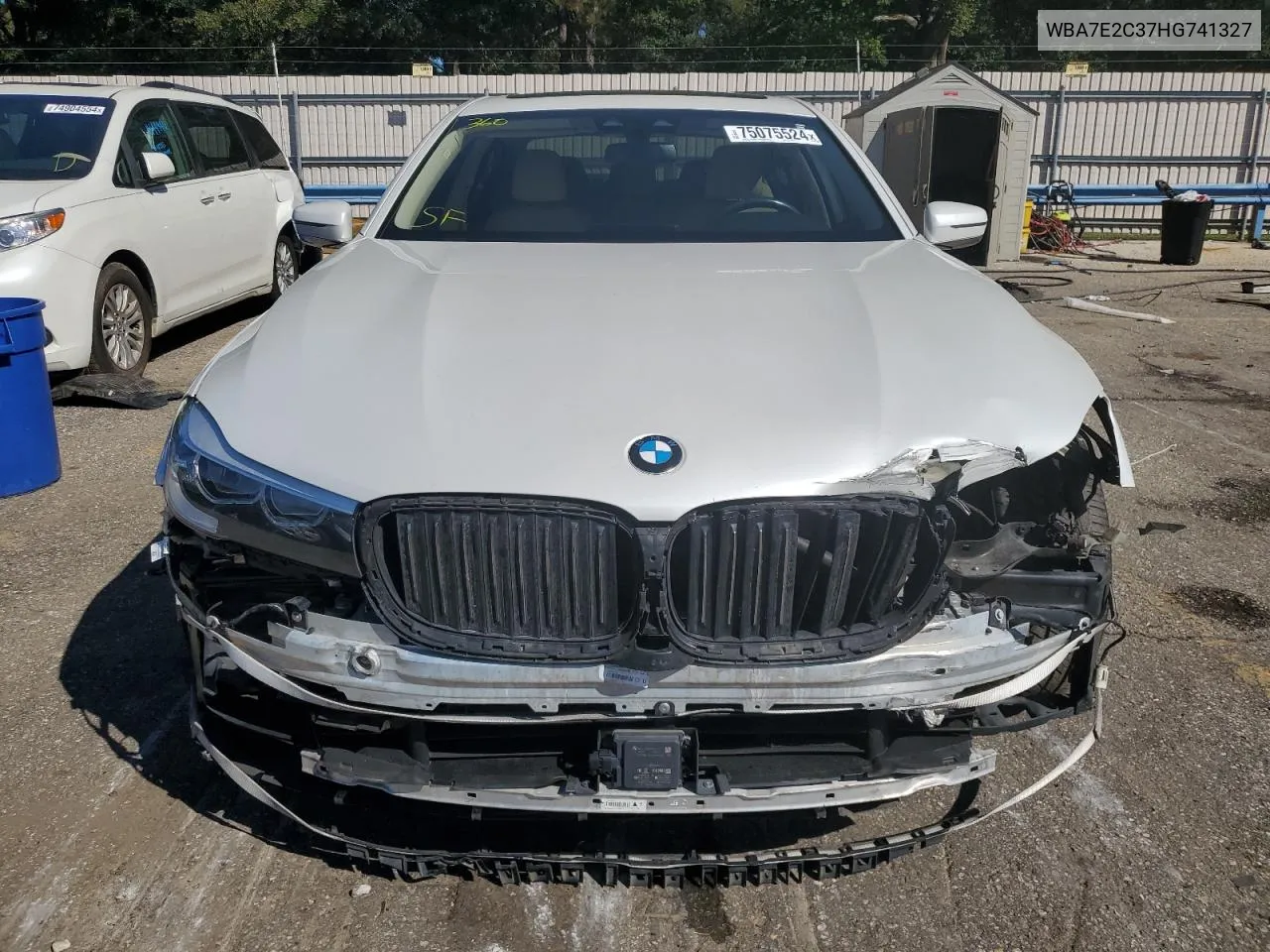 2017 BMW 740 I VIN: WBA7E2C37HG741327 Lot: 75075524