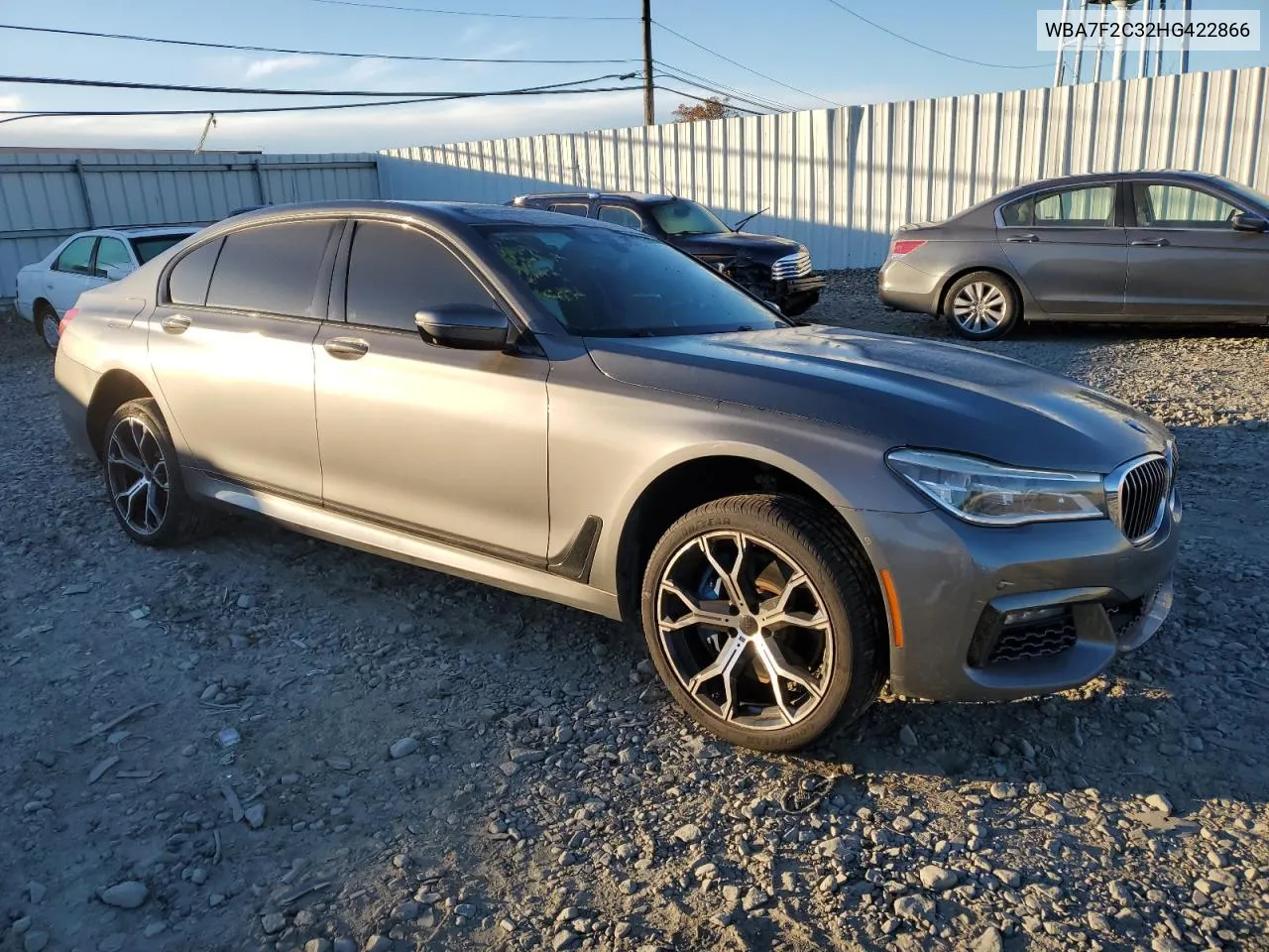 2017 BMW 750 Xi VIN: WBA7F2C32HG422866 Lot: 76177184