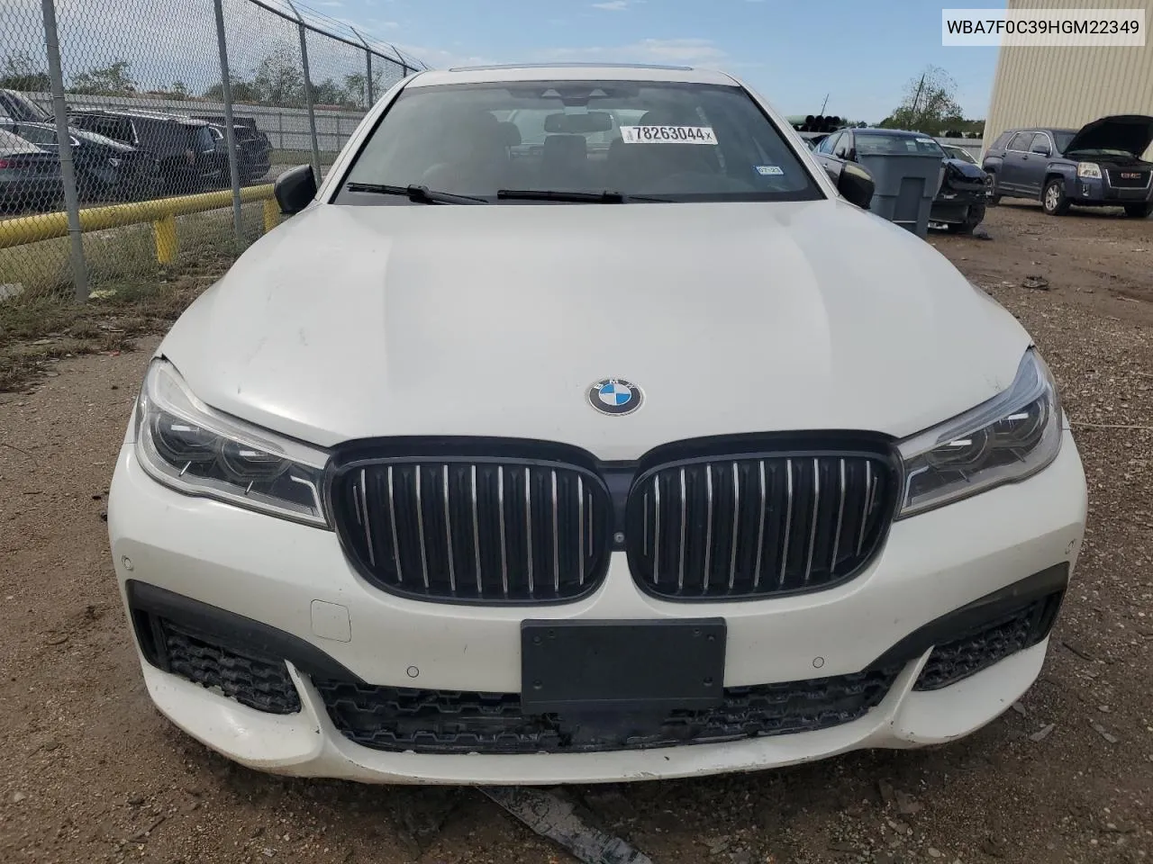 2017 BMW 750 I VIN: WBA7F0C39HGM22349 Lot: 78263044