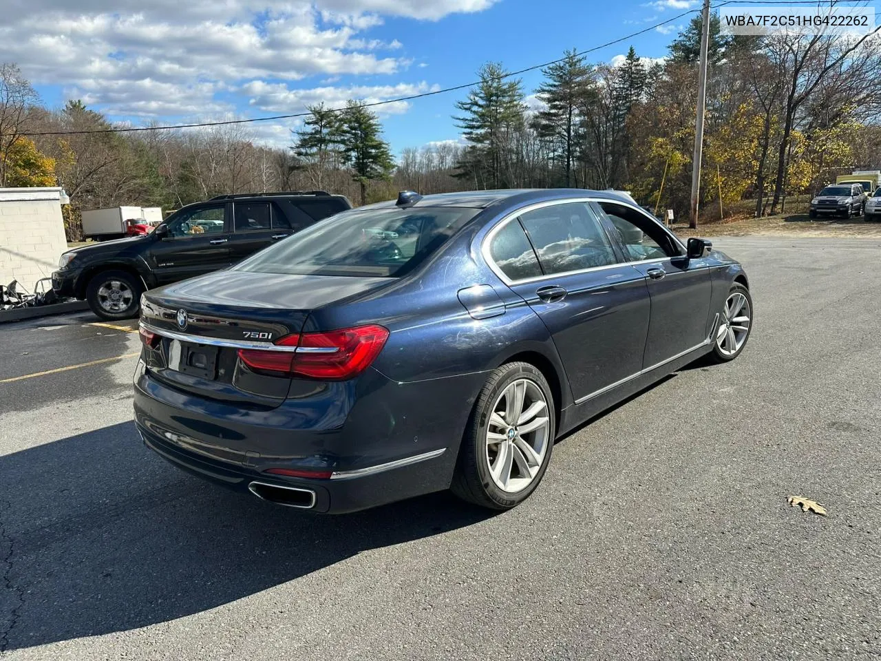 2017 BMW 750 Xi VIN: WBA7F2C51HG422262 Lot: 80076524