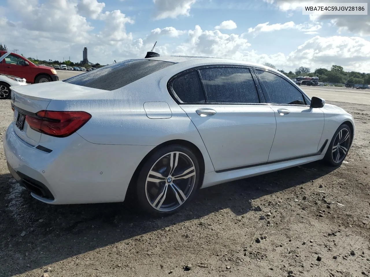 2018 BMW 740 Xi VIN: WBA7E4C59JGV28186 Lot: 59627434