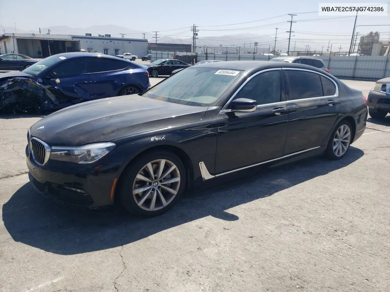 2018 BMW 740 I VIN: WBA7E2C57JG742386 Lot: 60999494