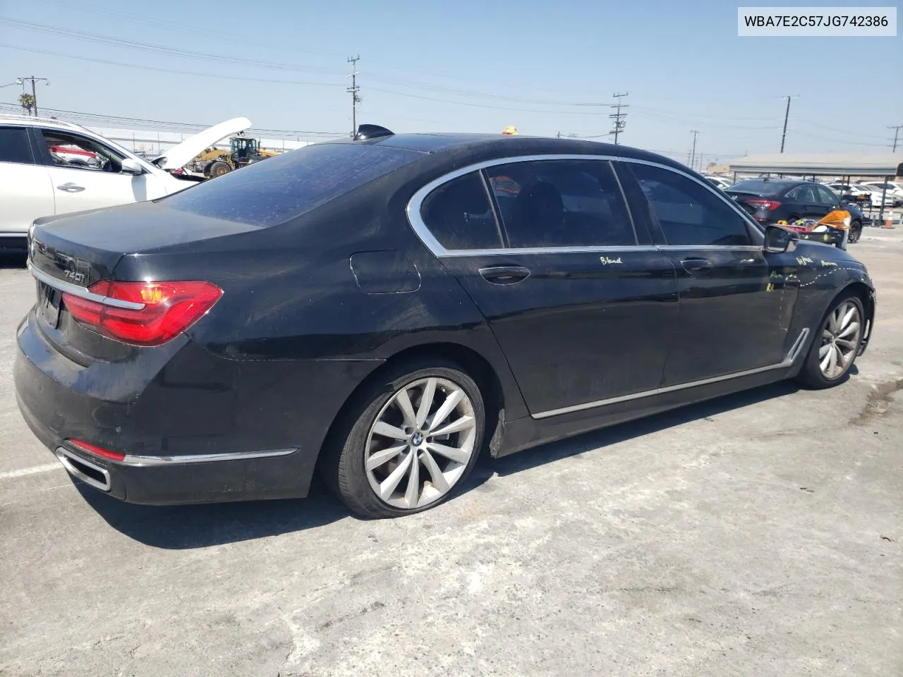 2018 BMW 740 I VIN: WBA7E2C57JG742386 Lot: 60999494