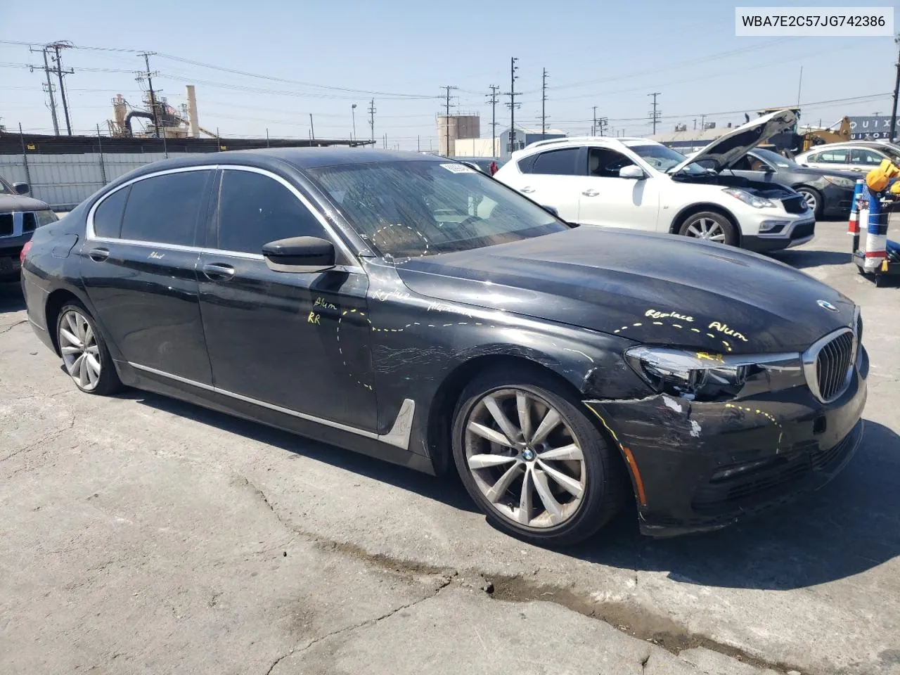 2018 BMW 740 I VIN: WBA7E2C57JG742386 Lot: 60999494