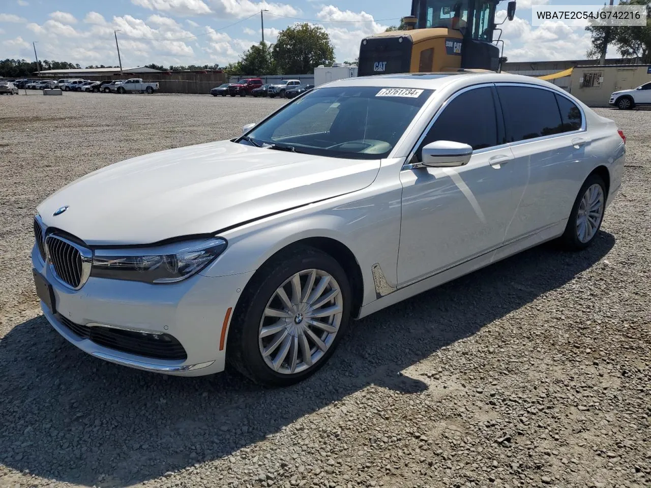 2018 BMW 740 I VIN: WBA7E2C54JG742216 Lot: 73761734