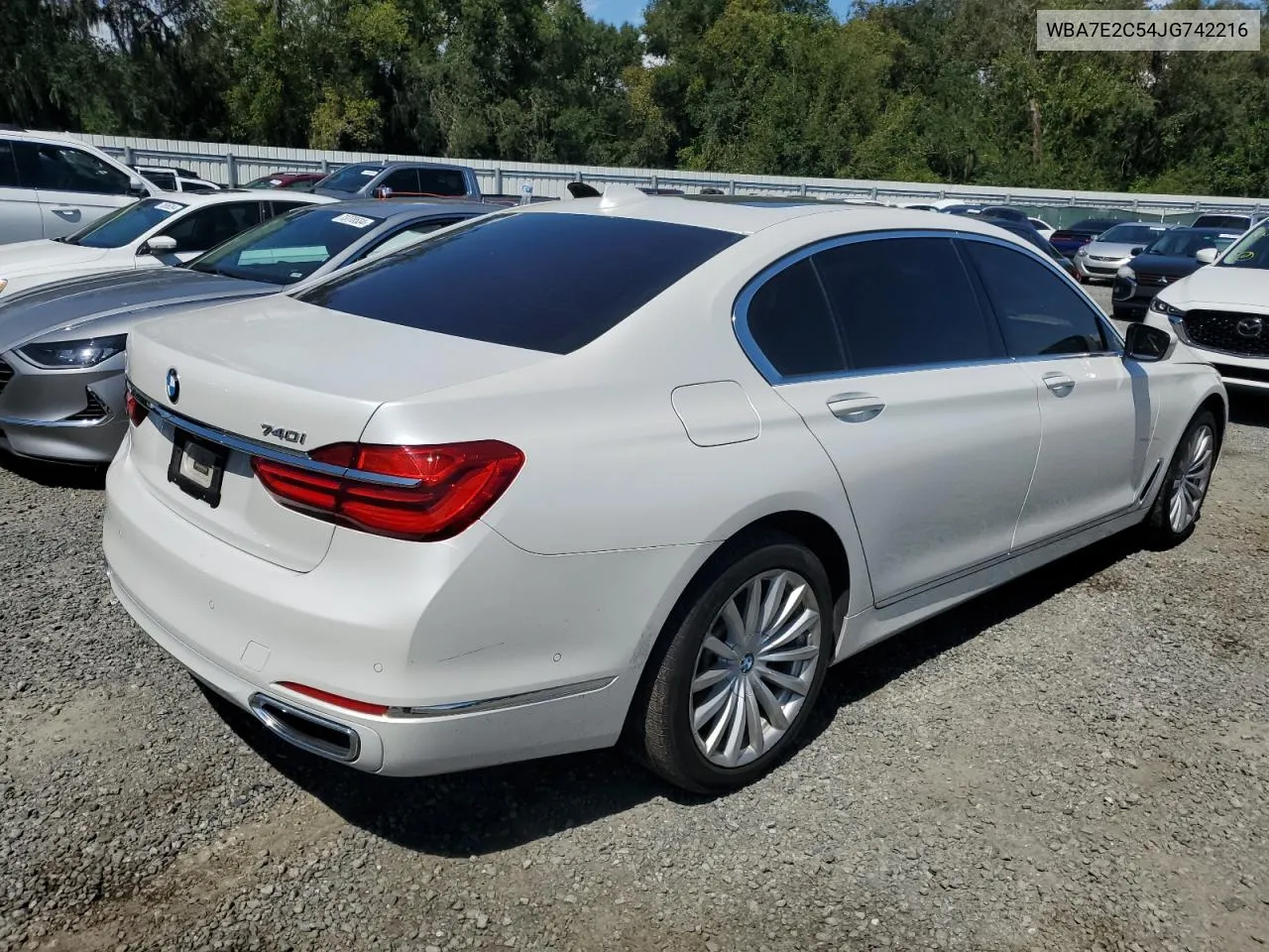 2018 BMW 740 I VIN: WBA7E2C54JG742216 Lot: 73761734