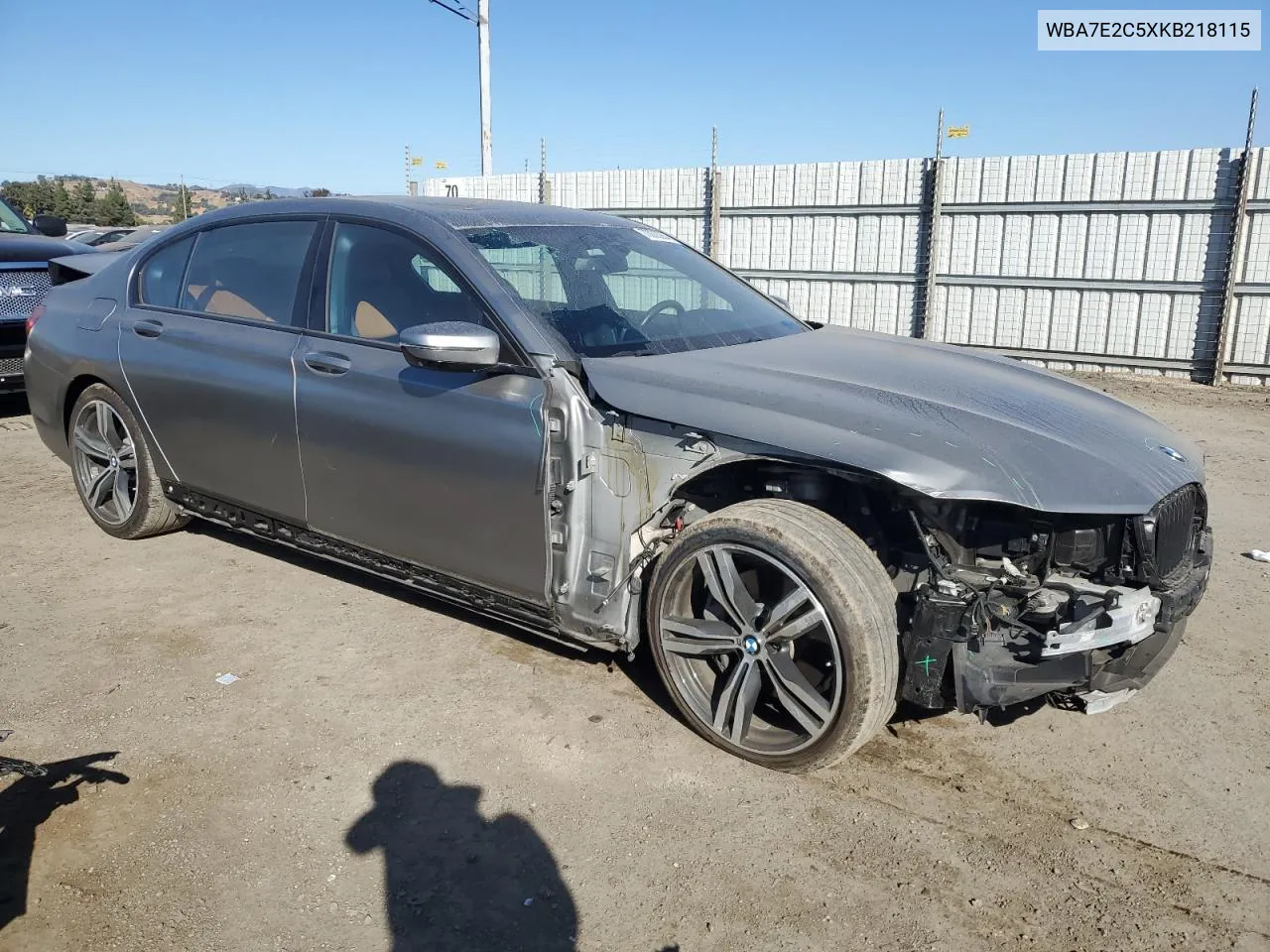 2019 BMW 740 I VIN: WBA7E2C5XKB218115 Lot: 70003264