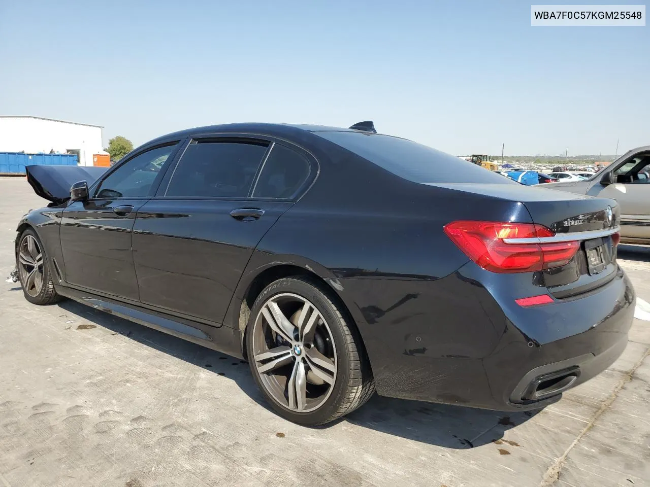 2019 BMW 750 I VIN: WBA7F0C57KGM25548 Lot: 75132474