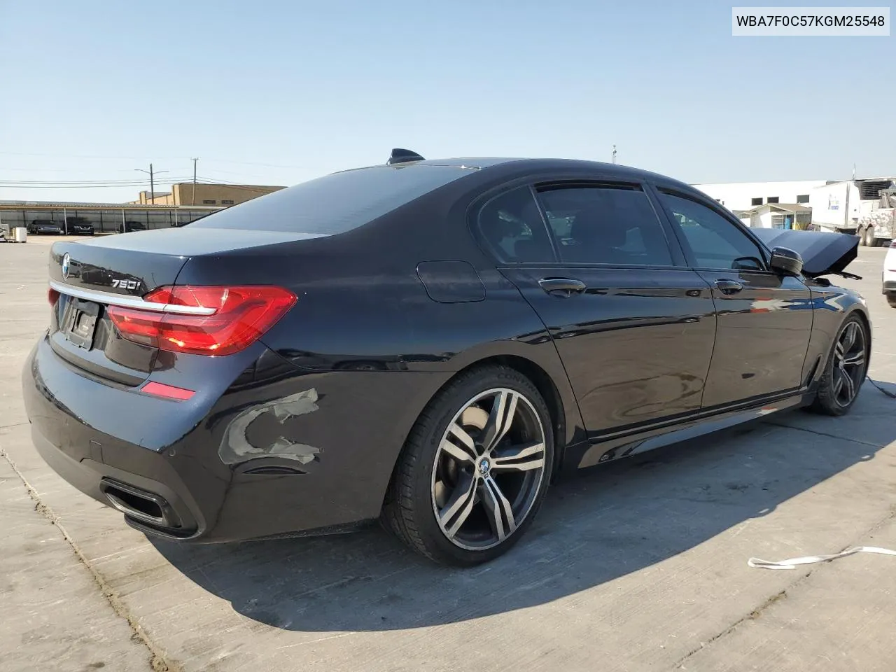 2019 BMW 750 I VIN: WBA7F0C57KGM25548 Lot: 75132474