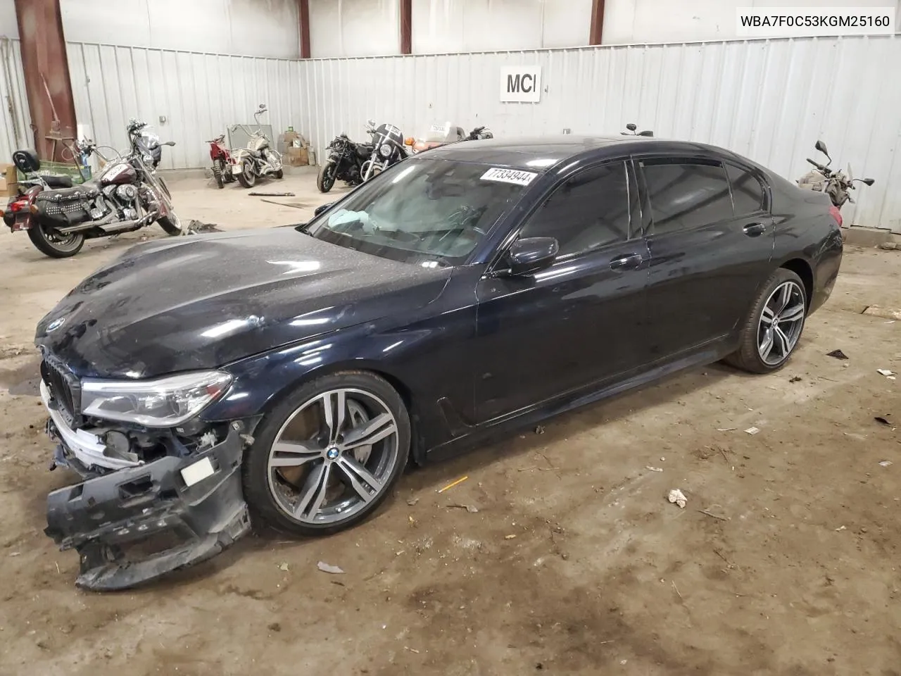 2019 BMW 750 I VIN: WBA7F0C53KGM25160 Lot: 77334944