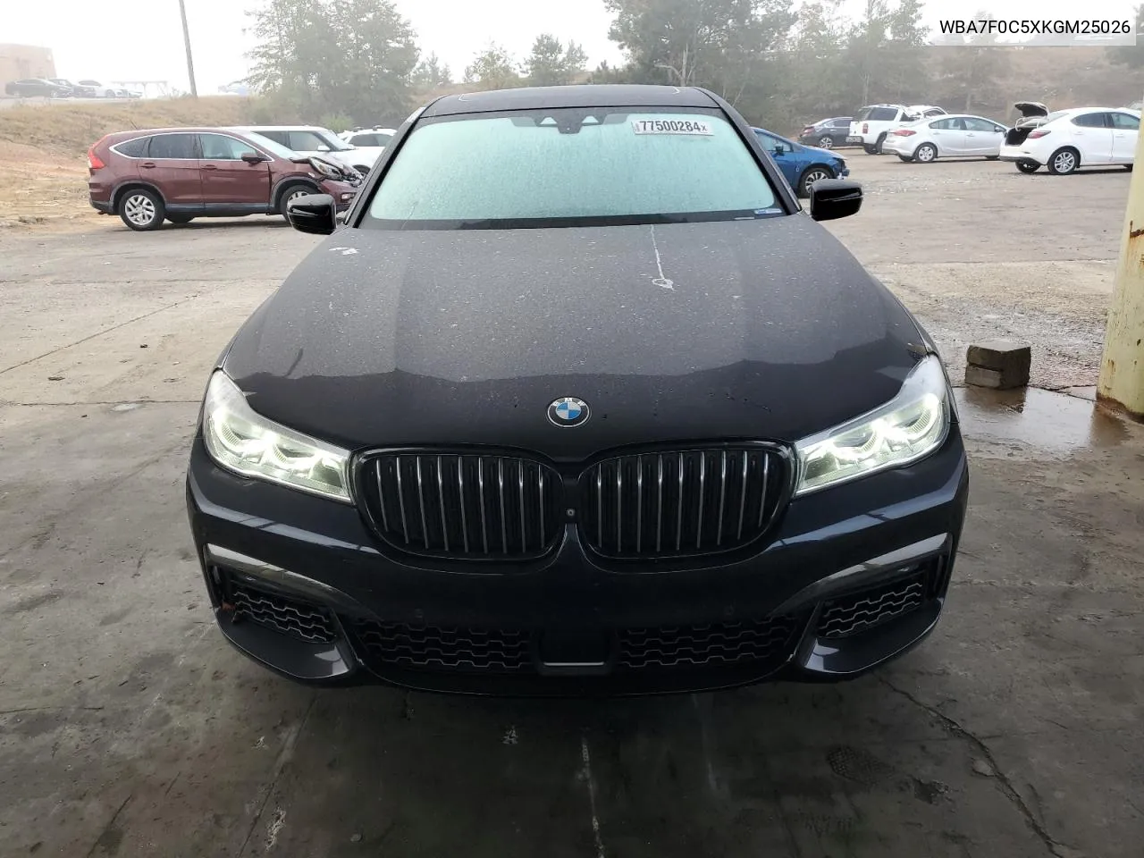 2019 BMW 750 I VIN: WBA7F0C5XKGM25026 Lot: 77500284