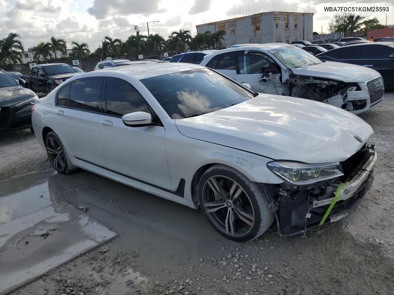 2019 BMW 750 I VIN: WBA7F0C51KGM25593 Lot: 77626464