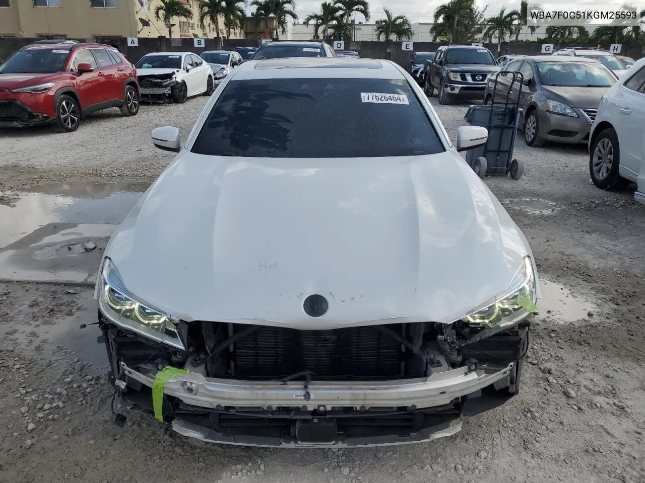 2019 BMW 750 I VIN: WBA7F0C51KGM25593 Lot: 77626464