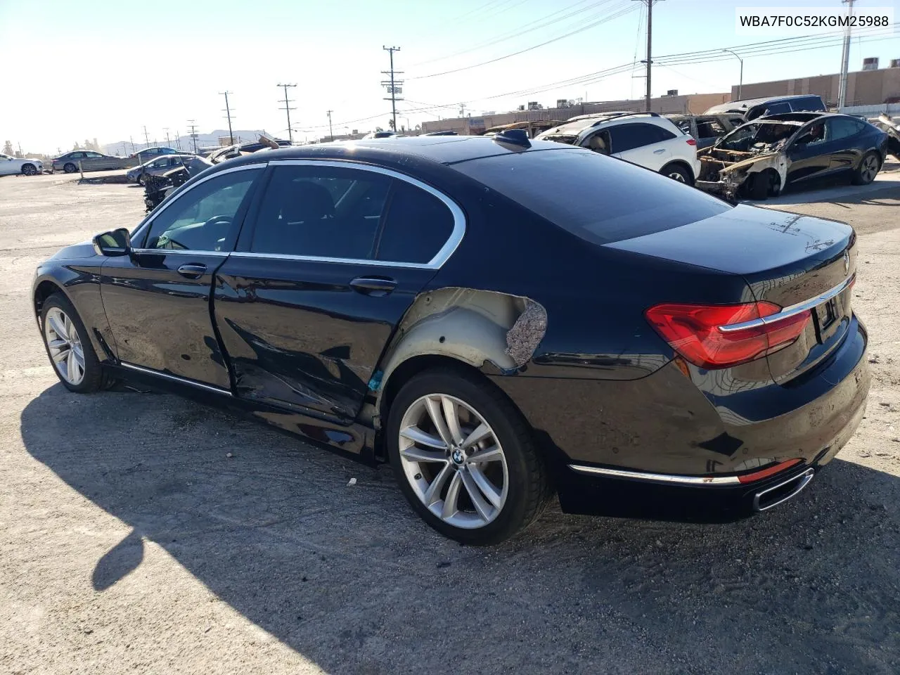 2019 BMW 750 I VIN: WBA7F0C52KGM25988 Lot: 79421904