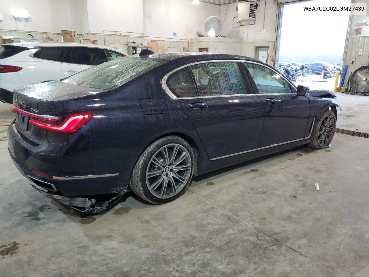 2020 BMW 750 Xi VIN: WBA7U2C02LGM27439 Lot: 68880114