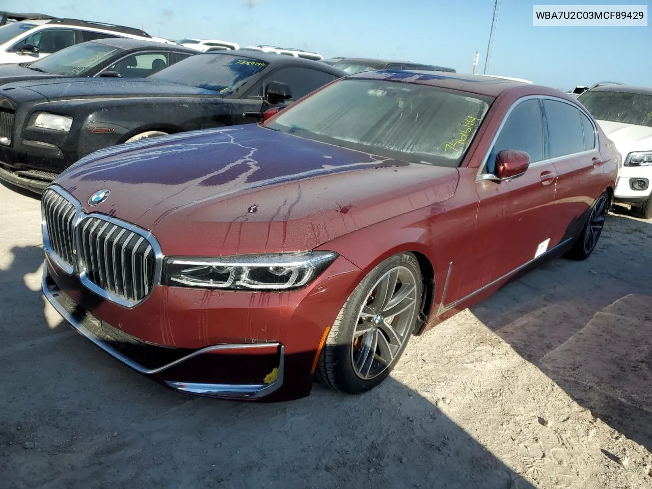 2021 BMW 750 Xi VIN: WBA7U2C03MCF89429 Lot: 74616114