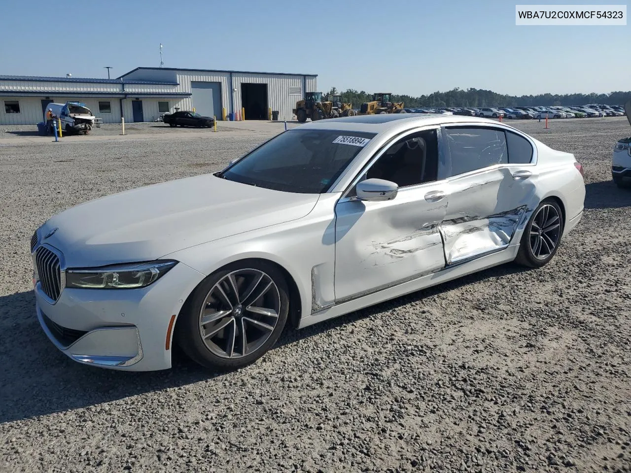 2021 BMW 750 Xi VIN: WBA7U2C0XMCF54323 Lot: 75518894