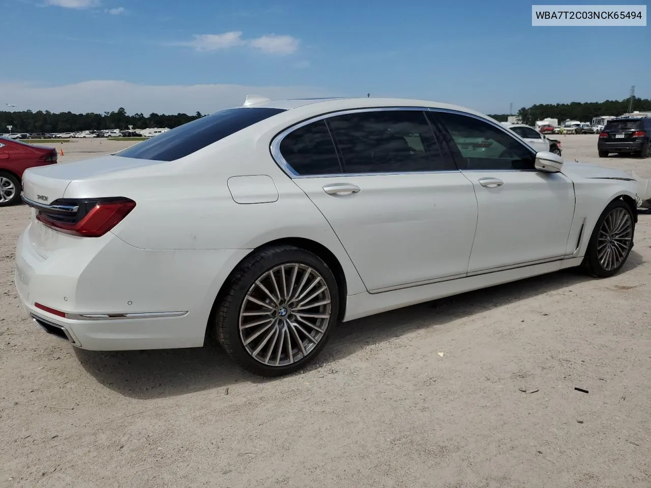 2022 BMW 740 I VIN: WBA7T2C03NCK65494 Lot: 54980384