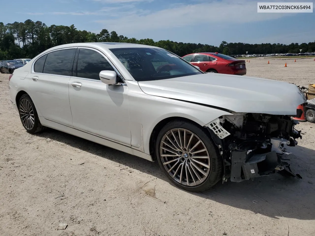 2022 BMW 740 I VIN: WBA7T2C03NCK65494 Lot: 54980384