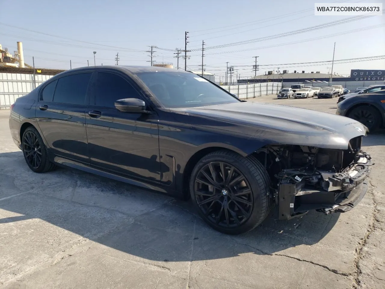 2022 BMW 740 I VIN: WBA7T2C08NCK86373 Lot: 56924224