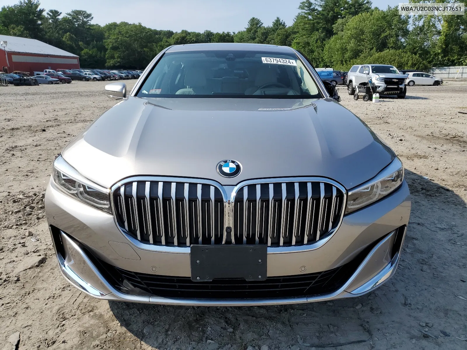 2022 BMW 750 Xi VIN: WBA7U2C03NCJ17651 Lot: 63794324