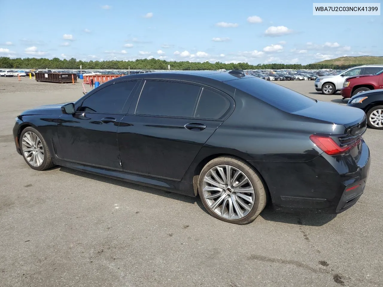 2022 BMW 750 Xi VIN: WBA7U2C03NCK41399 Lot: 70217234