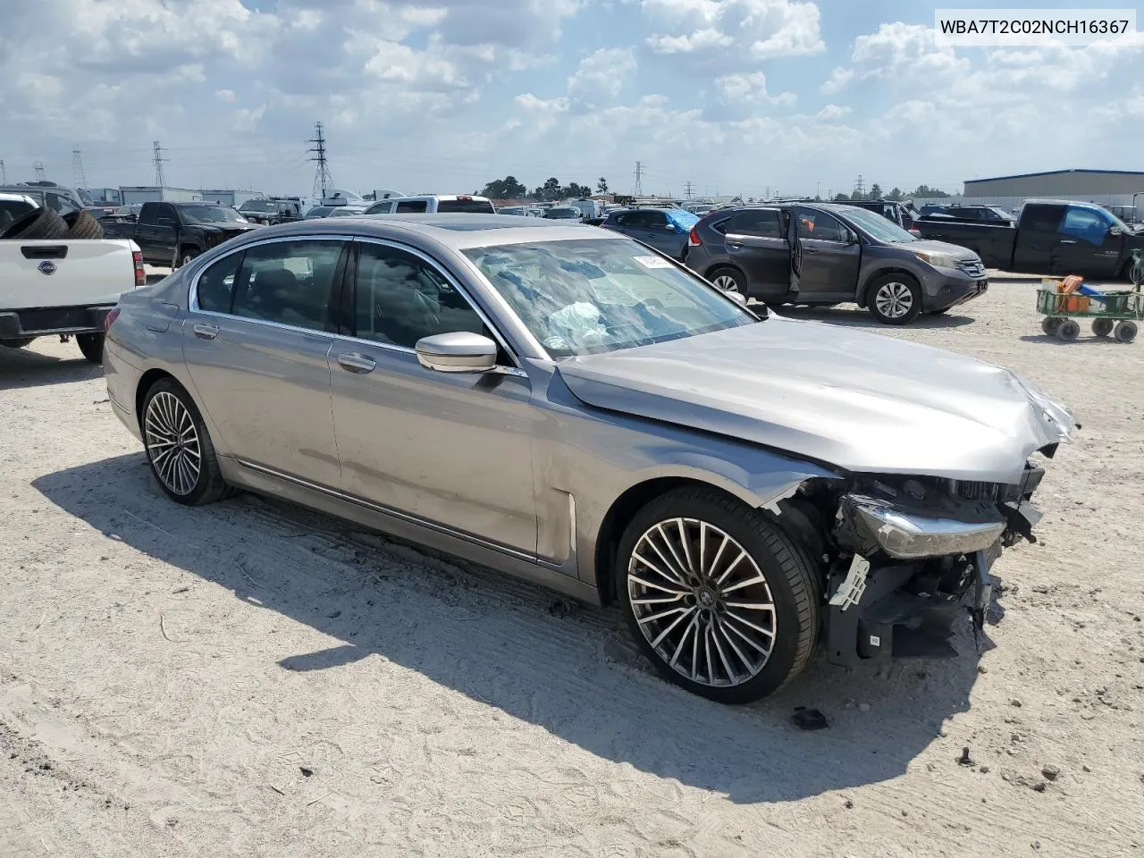 2022 BMW 740 I VIN: WBA7T2C02NCH16367 Lot: 70795374