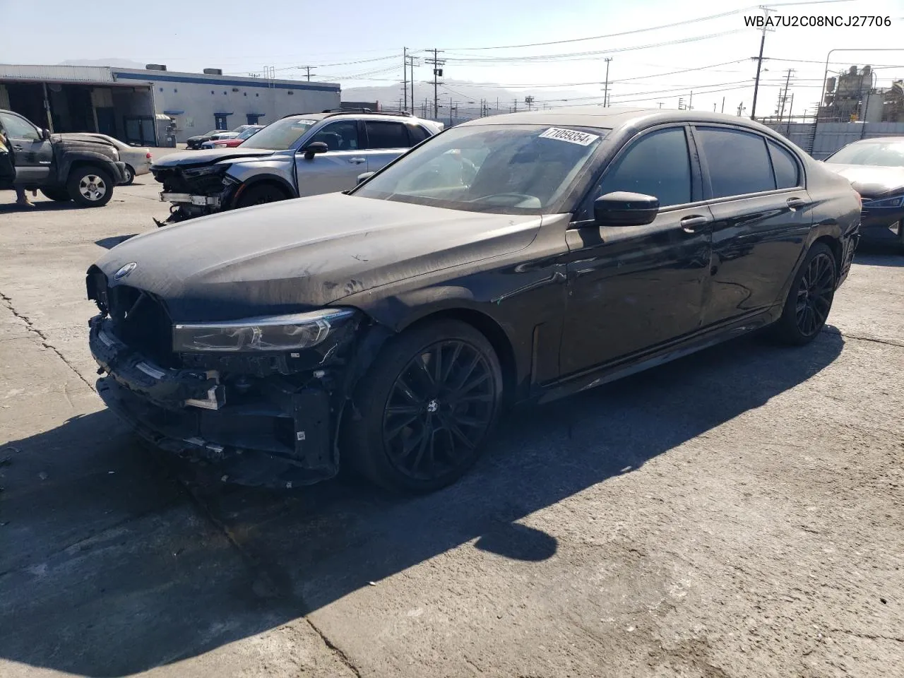 2022 BMW 750 Xi VIN: WBA7U2C08NCJ27706 Lot: 71059354