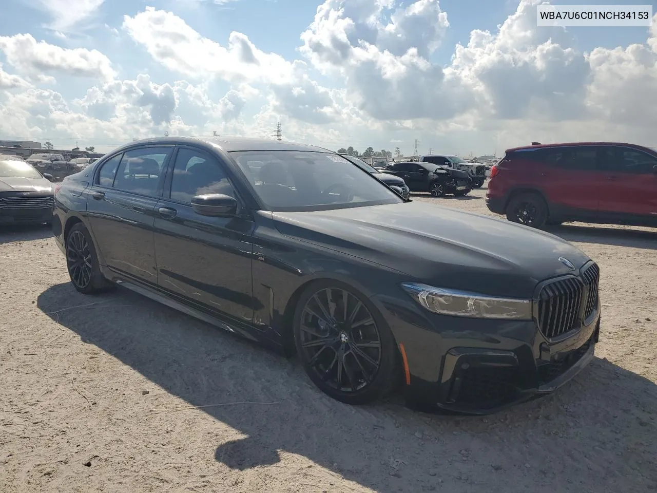 2022 BMW M760 Xi VIN: WBA7U6C01NCH34153 Lot: 72715324