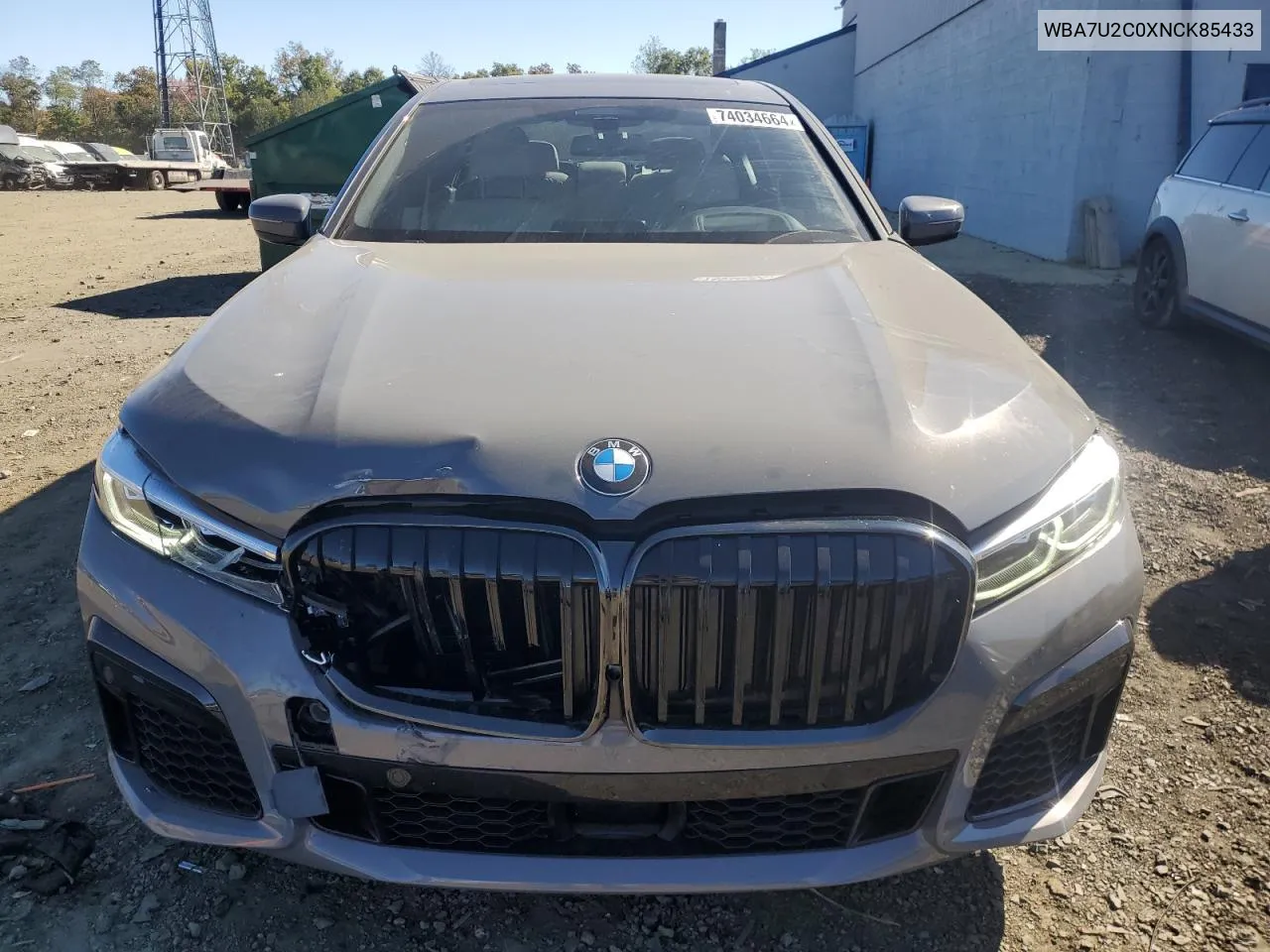 2022 BMW 750 Xi VIN: WBA7U2C0XNCK85433 Lot: 74034664