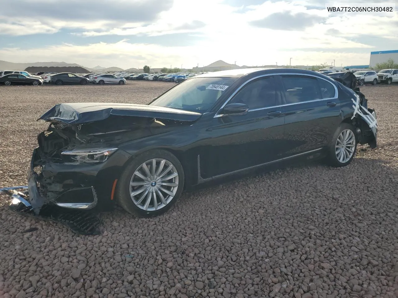 2022 BMW 740 I VIN: WBA7T2C06NCH30482 Lot: 78948144