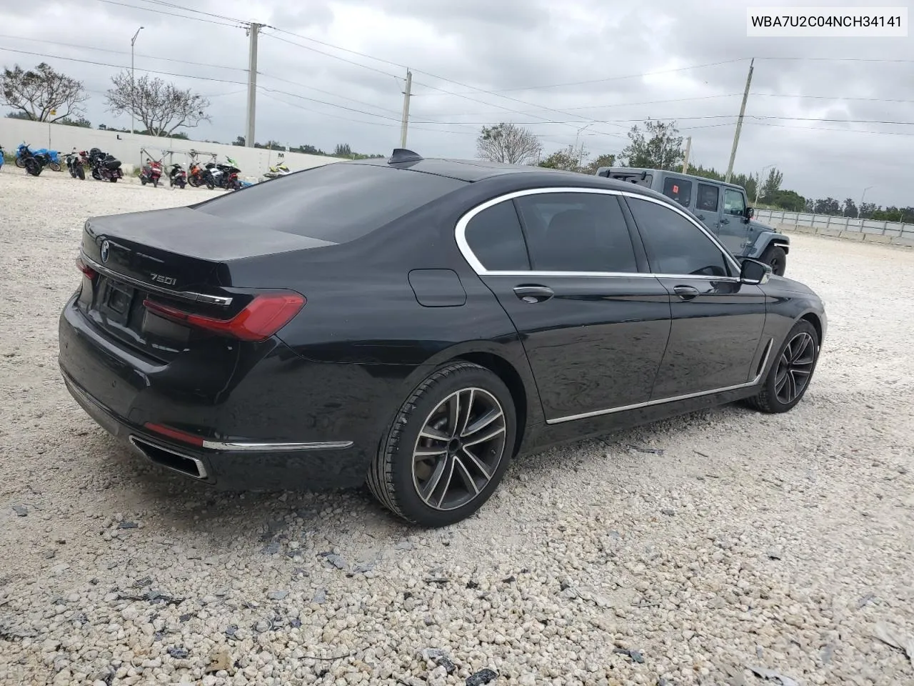 2022 BMW 750 Xi VIN: WBA7U2C04NCH34141 Lot: 79508334