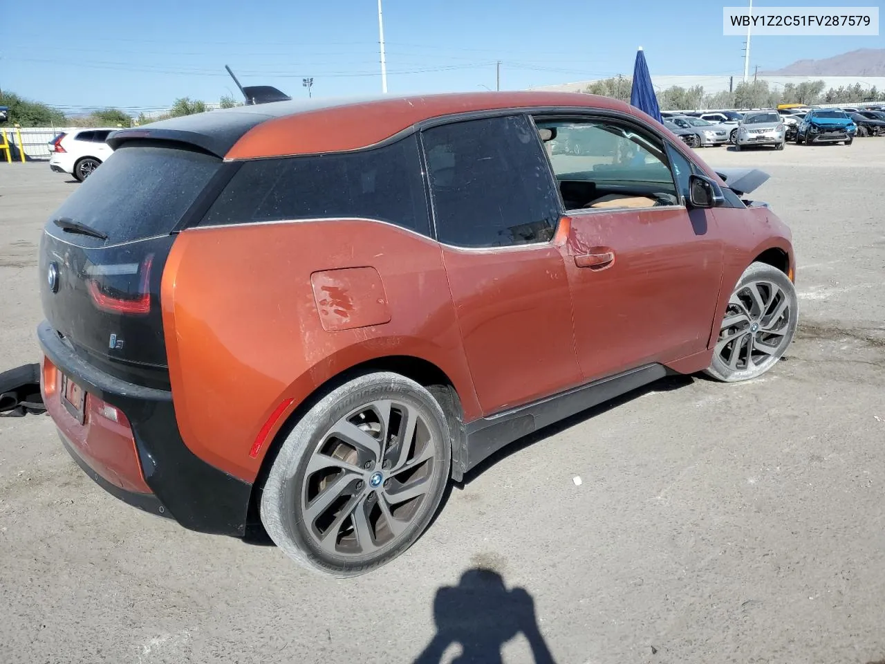 2015 BMW I3 Bev VIN: WBY1Z2C51FV287579 Lot: 72780584