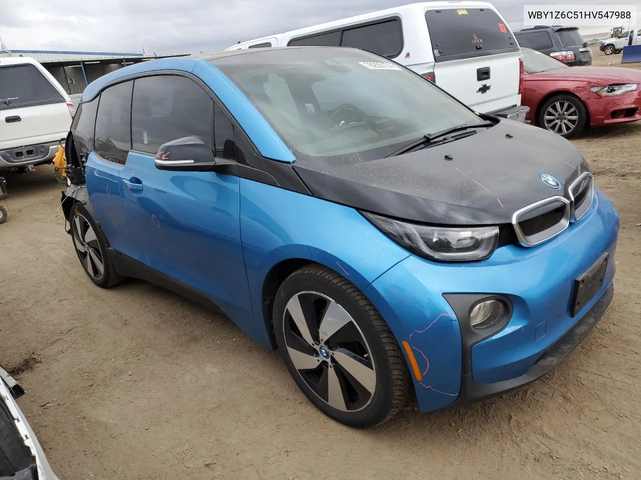 2017 BMW I3 Bev VIN: WBY1Z6C51HV547988 Lot: 76255174